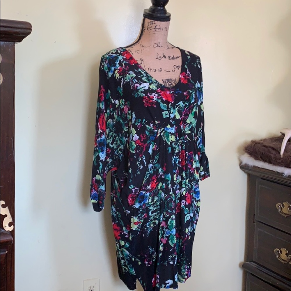 Black Flowered Dress